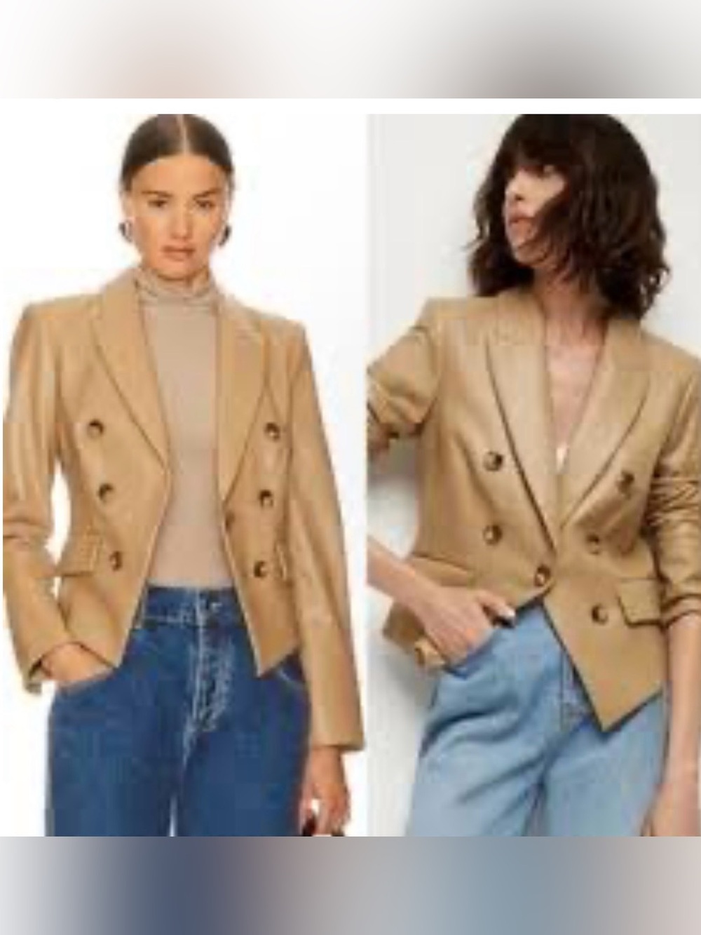 Veronica Beard Cooke Vegan Leather Khaki Jacket NWOT - Picture 3 of 9